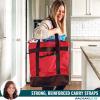 imageRachael Ray Jumbo Chillout Thermal Tote Insulated Soft Sided Cooler BagRed