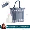 imageRachael Ray Jumbo Chillout Thermal Tote Insulated Soft Sided Cooler BagSlate Stripe