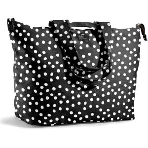 imageFit ampamp Fresh Large Beach Bag for Women  Extra Large Travel Tote With PocketsBw Dot