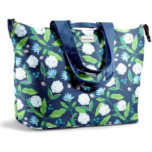imageFit ampamp Fresh Large Beach Bag for Women  Extra Large Travel Tote With PocketsHappy Hydrangeas