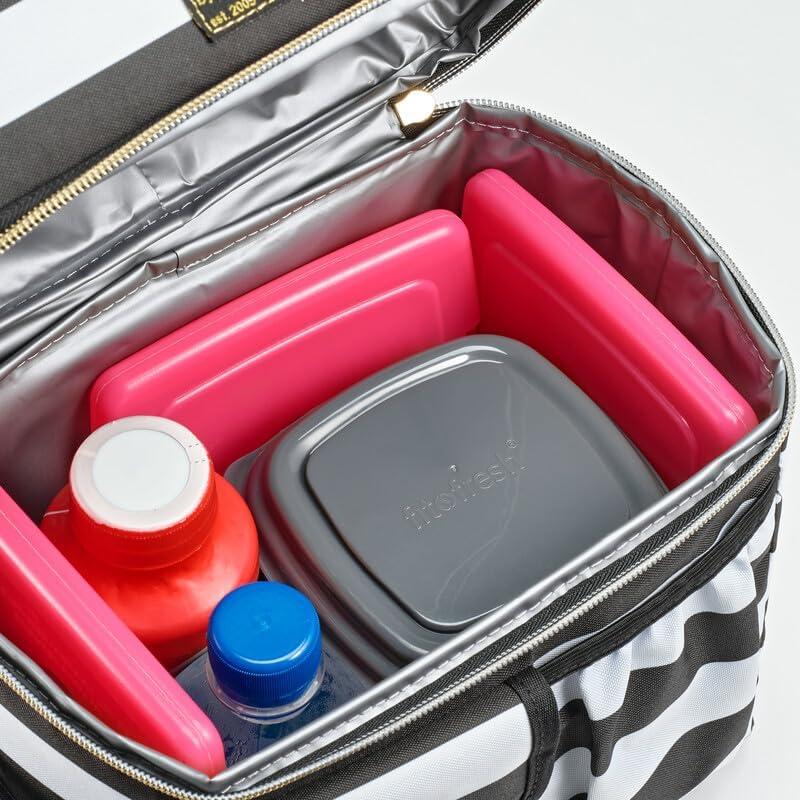 imageCool Coolers by Fit  Fresh Reusable ampamp LongLasting Slim Ice Packs Cold Packs for Cooler Flat ice Packs for Lunch Bags Cooler Accessories for Lunchboxes Camping Beach Lunch ampamp Work 12PK PinkPink 12 PK
