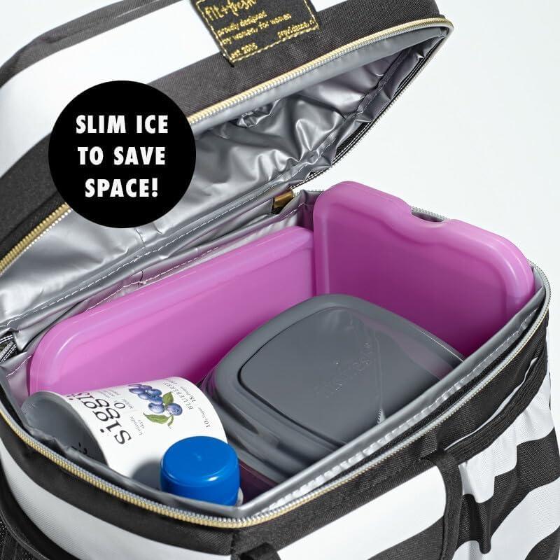 imageCool Coolers by Fit  Fresh Reusable ampamp LongLasting XL Slim Ice Packs Cold Packs for Lunch Boxes Ice Packs for Lunch Bags Cooler Accessories for Camping Beach Lunch and Work 8PK PurplePurple 8 PK