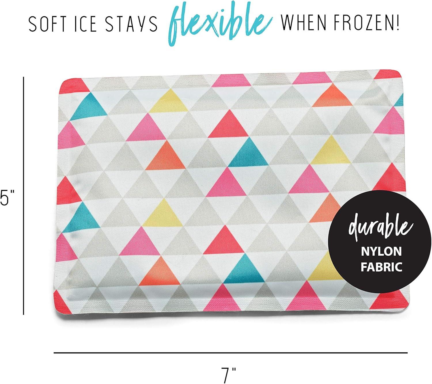 imageCool Coolers by Fit ampamp Fresh 2 Pack Soft Ice Flexible Stretch Nylon Reusable Ice Packs for Lunch Boxes ampamp Coolers Unicorn StripeMulticolor