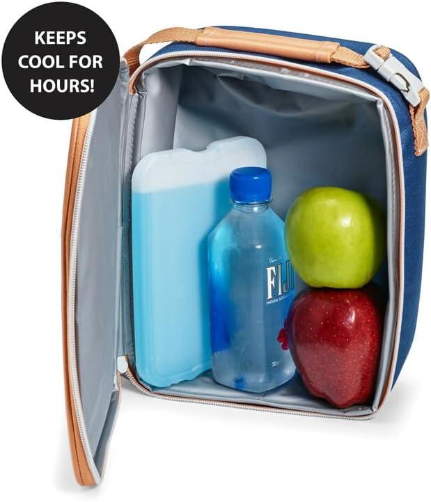 imageCool Coolers by Fit ampamp Fresh 4 Pack XL Slim Ice Packs Quick Freeze Space Saving Reusable Ice Packs for Lunch Boxes or Coolers PinkClear Blue 8 PK