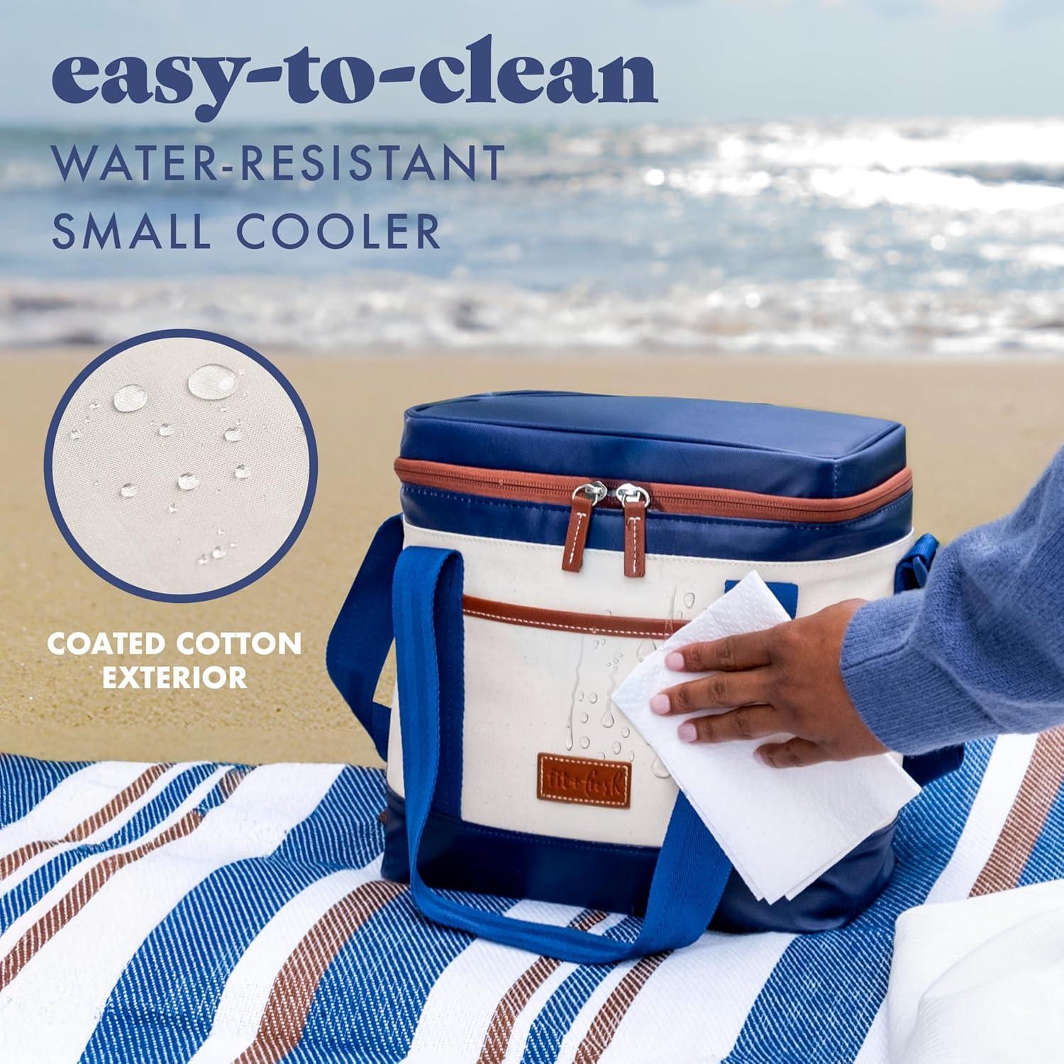 imageFit ampamp Fresh Beach ampamp Boat Cooler Collection  Insulated Leakproof WaterResistant Totes ampamp Lunch Bags for Summer Pool ampamp Travel12Can  Navy