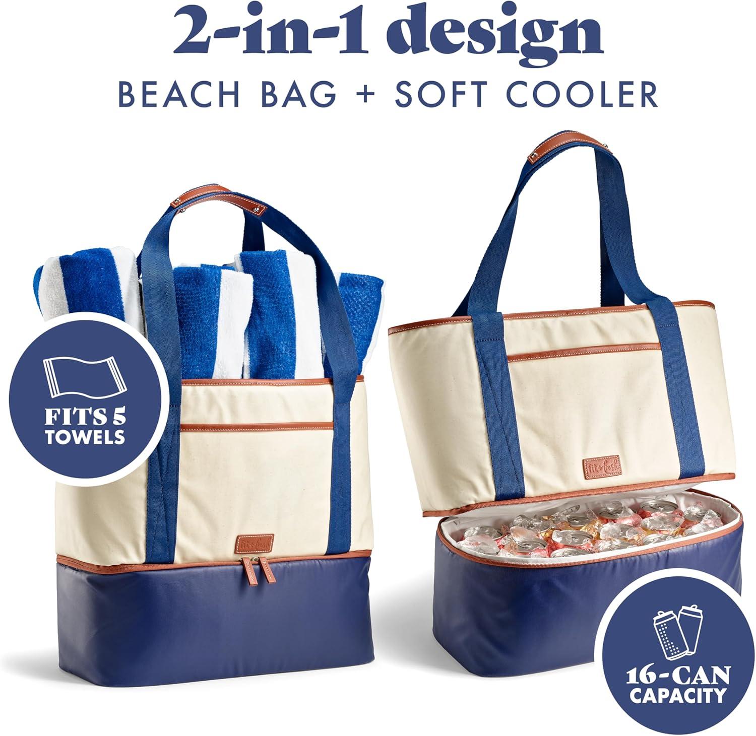 imageFit ampamp Fresh Beach ampamp Boat Cooler Collection  Insulated Leakproof WaterResistant Totes ampamp Lunch Bags for Summer Pool ampamp Travel16can  Navy