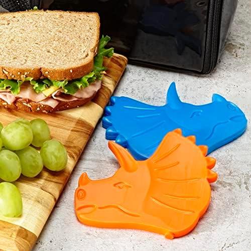 imageFit ampamp Fresh Cool Coolers Kids Lunch Box Ice Packs Slim Ice Packs for Lunch Bags Lunch Ice Packs ReusableMulticolored 8 Pack UnicornDinosaur 8 PK
