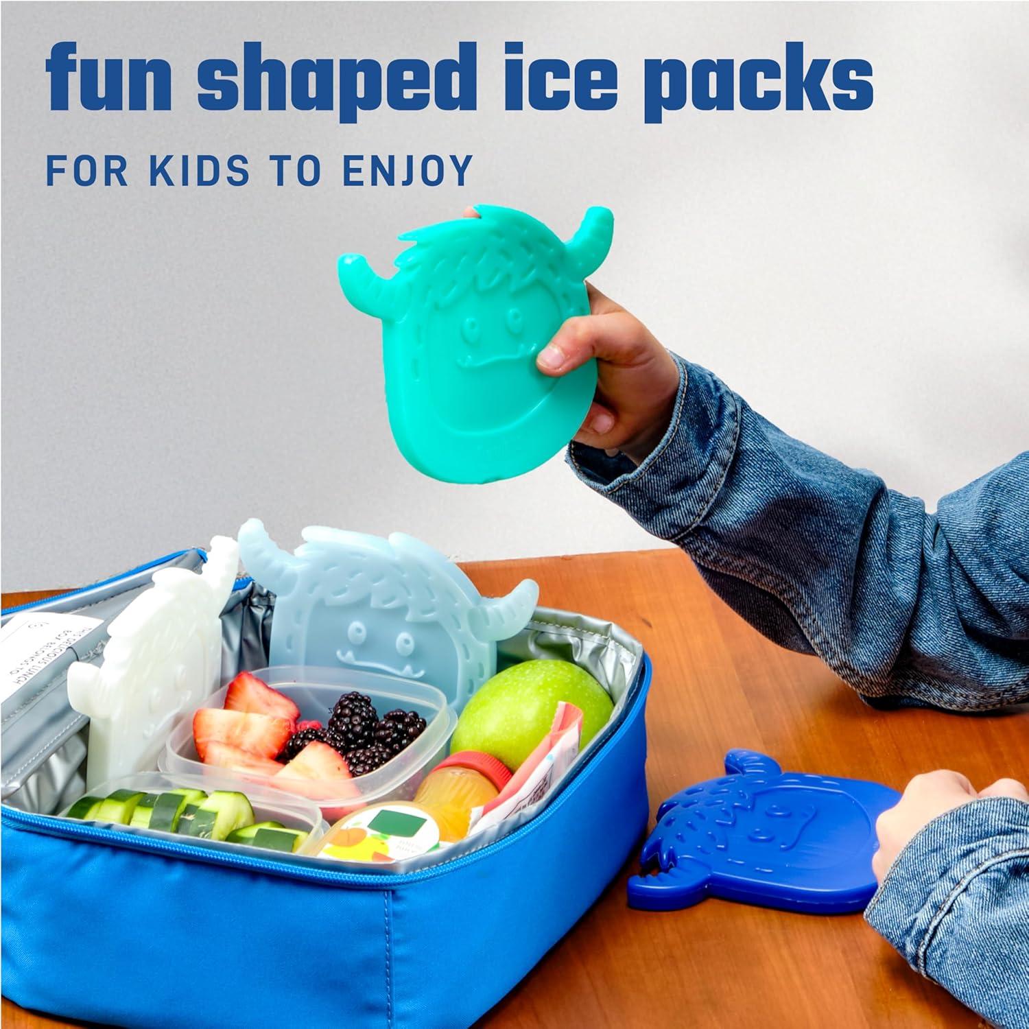 imageFit ampamp Fresh Cool Coolers Kids Lunch Box Ice Packs Slim Ice Packs for Lunch Bags Lunch Ice Packs ReusableMulticolored 8 Pack UnicornYeti  8 PK