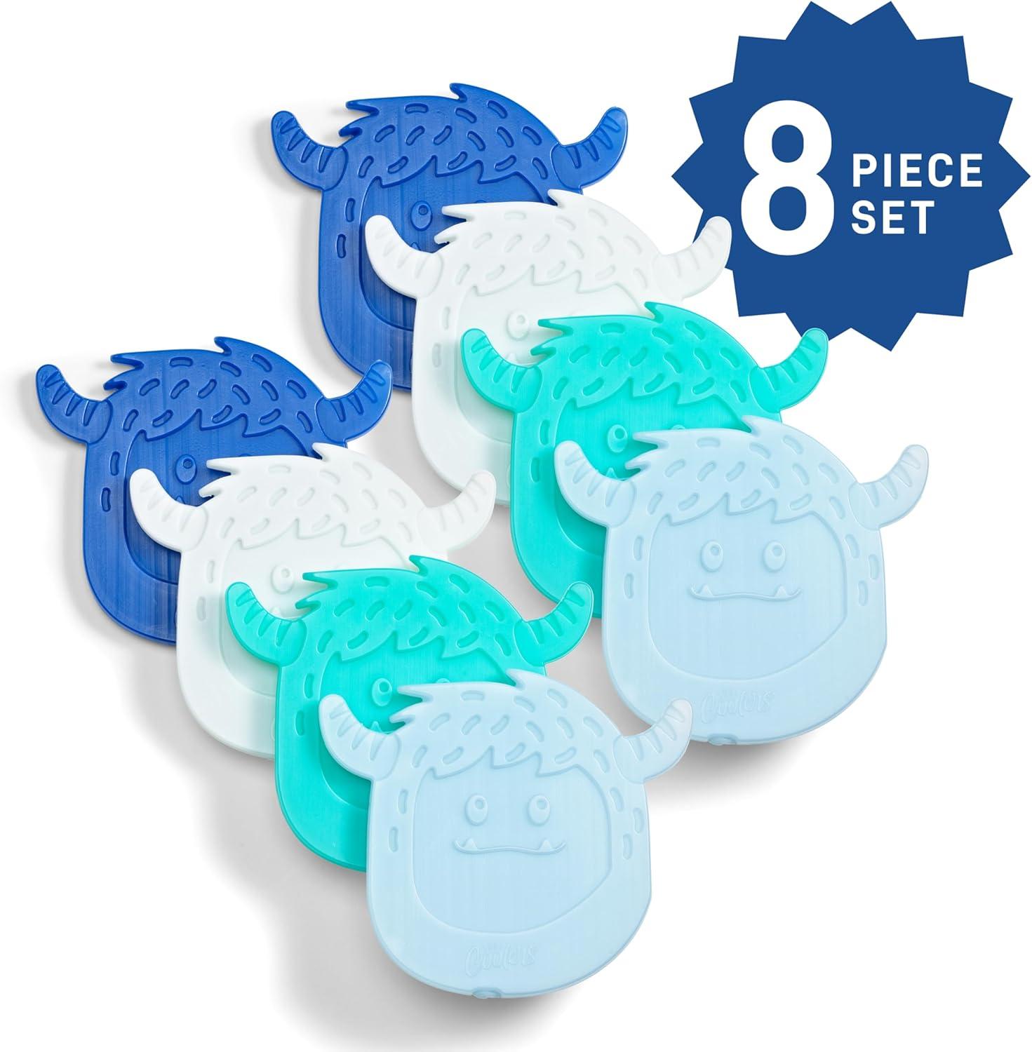 imageFit ampamp Fresh Cool Coolers Kids Lunch Box Ice Packs Slim Ice Packs for Lunch Bags Lunch Ice Packs ReusableMulticolored 8 Pack UnicornYeti  8 PK