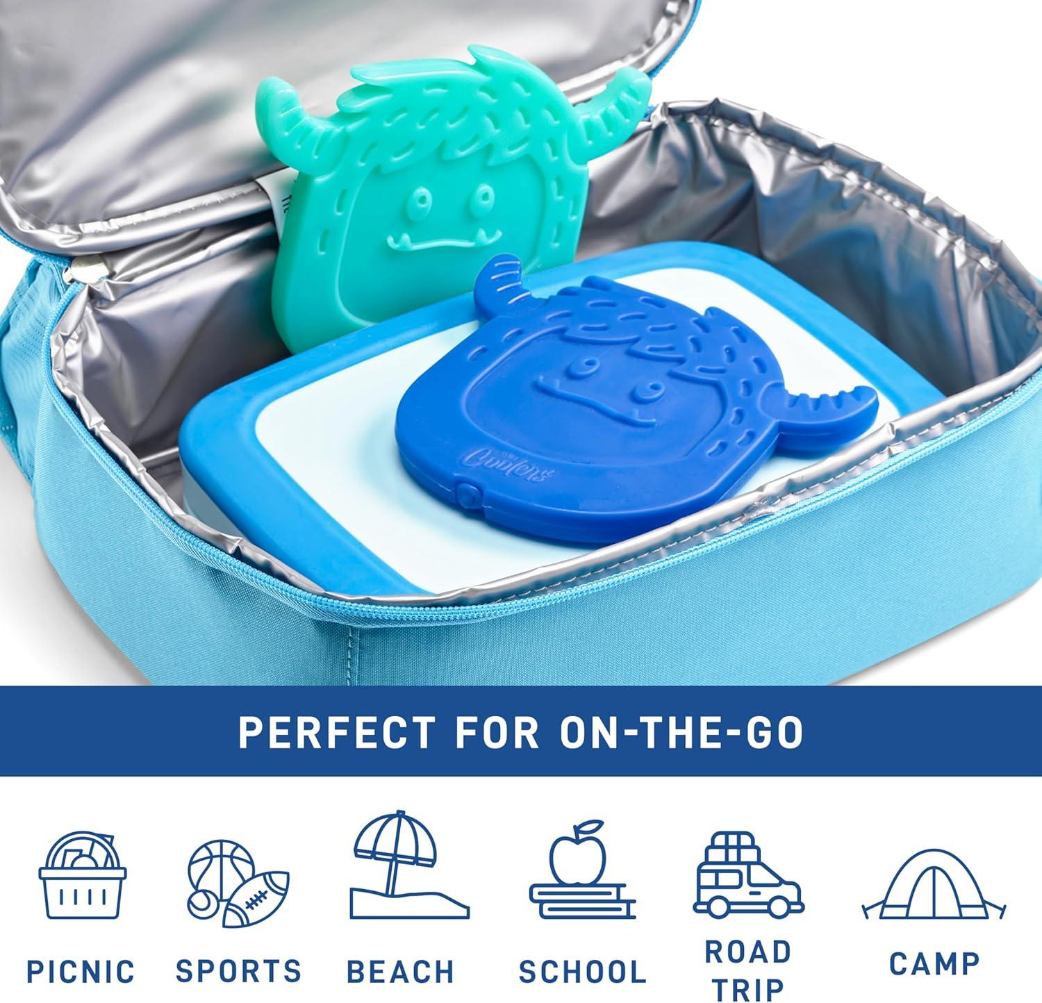 imageFit ampamp Fresh Cool Coolers Kids Lunch Box Ice Packs Slim Ice Packs for Lunch Bags Lunch Ice Packs ReusableMulticolored 8 Pack UnicornYeti