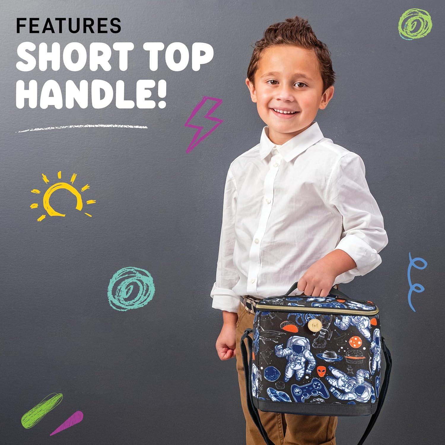 imageFit ampamp Fresh Dinosaur Insulated Lunch Box BPAFree Leakproof Water Resistant Large Capacity Thermal Insulation Reusable Snack Bags Durable PolyesterAstronaut