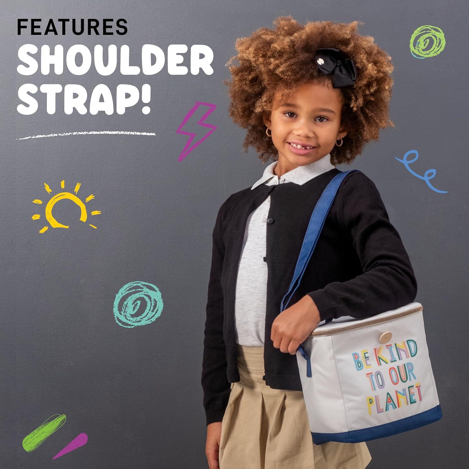 imageFit ampamp Fresh Dinosaur Insulated Lunch Box BPAFree Leakproof Water Resistant Large Capacity Thermal Insulation Reusable Snack Bags Durable PolyesterBe Kind