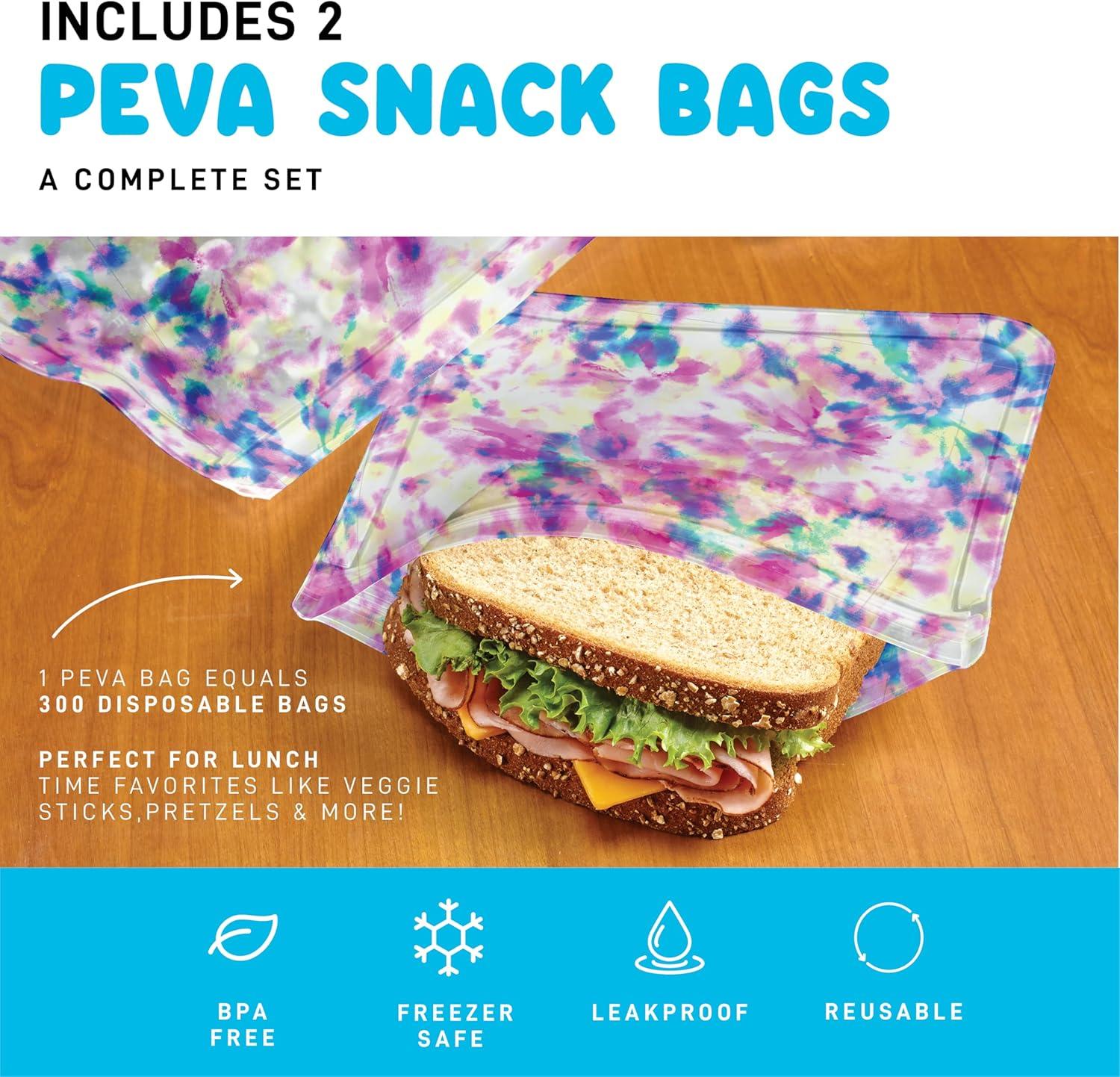 imageFit ampamp Fresh Dinosaur Insulated Lunch Box BPAFree Leakproof Water Resistant Large Capacity Thermal Insulation Reusable Snack Bags Durable PolyesterTie Dye