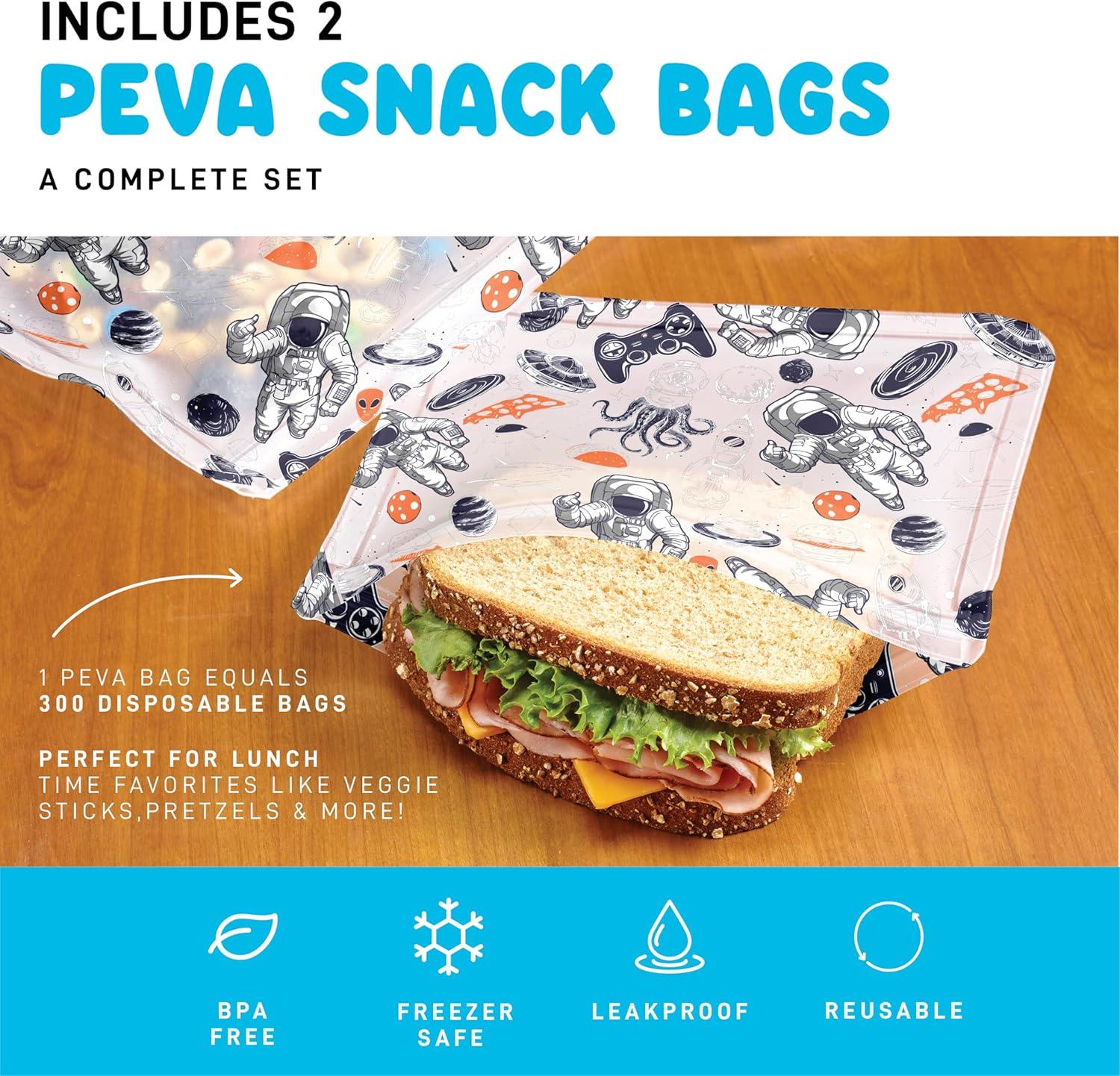 imageFit ampamp Fresh Dinosaur Insulated Lunch Box BPAFree Leakproof Water Resistant Large Capacity Thermal Insulation Reusable Snack Bags Durable PolyesterAstronaut