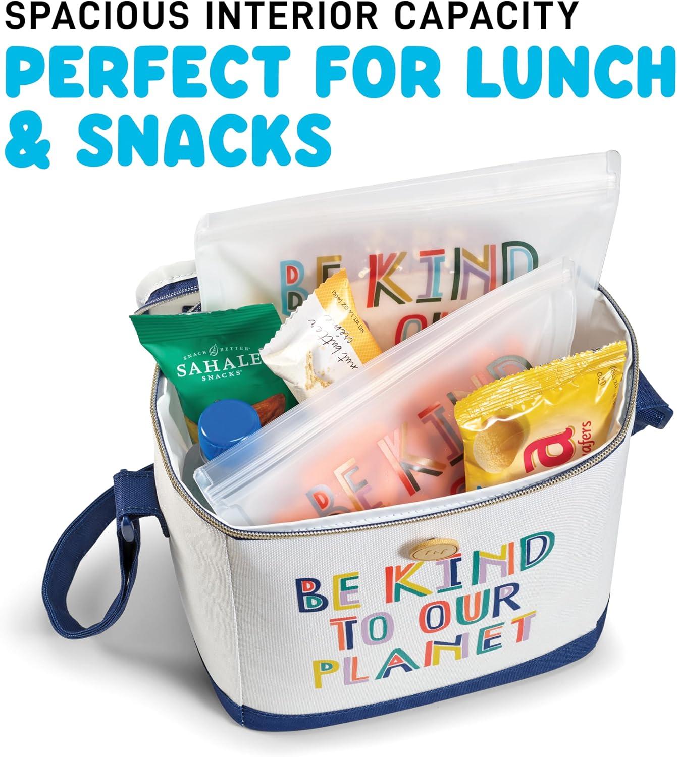 imageFit ampamp Fresh Dinosaur Insulated Lunch Box BPAFree Leakproof Water Resistant Large Capacity Thermal Insulation Reusable Snack Bags Durable PolyesterBe Kind