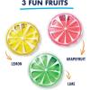 imageCool Coolers Boo Boo Flexible Gel Ice Pack 4x4 Reusable Cold Compress for Minor Injuries 3 Pack DinoAssorted Fruit