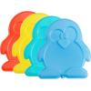 imageCool Coolers Kids Lunch Box Ice Packs Slim Ice Packs for Lunch Bags ReusableMulticolored 4 Pack DinosaurPenguin