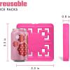 imageCool Coolers XL Fashion Icicles by Fit  Fresh 4pk Ice Pack Sticks for Coolers Freezer Packs for Lunchboxes Pearl WhiteHot Pink  Large 3PK