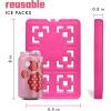 imageCool Coolers XL Fashion Icicles by Fit  Fresh 4pk Ice Pack Sticks for Coolers Freezer Packs for Lunchboxes Pearl WhiteHot Pink  XLarge 2PK
