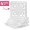 imageCool Coolers XL Fashion Icicles by Fit  Fresh 4pk Ice Pack Sticks for Coolers Freezer Packs for Lunchboxes Pearl WhitePearl White  Large 4PK