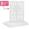 imageCool Coolers XL Fashion Icicles by Fit  Fresh 4pk Ice Pack Sticks for Coolers Freezer Packs for Lunchboxes Pearl WhitePearl White  XLarge 2PK