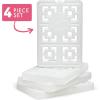 imageCool Coolers XL Fashion Icicles by Fit  Fresh 4pk Ice Pack Sticks for Coolers Freezer Packs for Lunchboxes Pearl WhitePearl White  XLarge 4PK