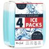 imageCool Coolers by Fit  Fresh Reusable ampamp LongLasting Slim Ice Packs Cold Packs for Lunch Boxes Ice Packs for Lunch Bags Pink 8 PackClear Blue