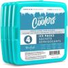 imageCool Coolers by Fit  Fresh Reusable ampamp LongLasting Slim Ice Packs Cold Packs for Lunch Boxes Ice Packs for Lunch Bags Pink 8 PackGreen 8 PK