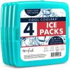 imageCool Coolers by Fit  Fresh Reusable ampamp LongLasting Slim Ice Packs Cold Packs for Lunch Boxes Ice Packs for Lunch Bags Pink 8 PackGreen 8 PK