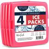 imageCool Coolers by Fit  Fresh Reusable ampamp LongLasting Slim Ice Packs Cold Packs for Lunch Boxes Ice Packs for Lunch Bags Pink 8 PackPink 8 PK