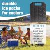 imageCool Coolers by Fit  Fresh XL Cooler Ice Block Large and Powerful Ice Pack Perfect for Insulated Cooler Beach Bag Backpack Cooler ampamp Travel 1PK BlueBlack  3PK