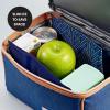 imageCool Coolers by Fit ampamp Fresh 2 Pack Soft Ice Flexible Stretch Nylon Reusable Ice Packs for Lunch Boxes ampamp Coolers Unicorn StripeNavy Sketch Weave  Blue