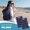 imageCool Coolers by Fit ampamp Fresh 2 Pack XL Soft Ice Packs for Cooler Flexible Stretch Nylon Lunch Box Ice Packs Large Reusable Freezer Packs Navy BlueMidnight Blue