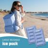imageCool Coolers by Fit ampamp Fresh 2 Pack XL Soft Ice Packs for Cooler Flexible Stretch Nylon Lunch Box Ice Packs Large Reusable Freezer Packs Navy BlueCornflower Blue
