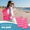 imageCool Coolers by Fit ampamp Fresh 2 Pack XL Soft Ice Packs for Cooler Flexible Stretch Nylon Lunch Box Ice Packs Large Reusable Freezer Packs Navy BlueHot Pink