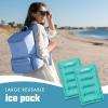 imageCool Coolers by Fit ampamp Fresh 2 Pack XL Soft Ice Packs for Cooler Flexible Stretch Nylon Lunch Box Ice Packs Large Reusable Freezer Packs Navy BlueTeal