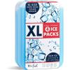imageCool Coolers by Fit ampamp Fresh 4 Pack XL Slim Ice Packs Quick Freeze Space Saving Reusable Ice Packs for Lunch Boxes or Coolers PinkClear Blue 4 PK