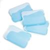imageCool Coolers by Fit ampamp Fresh 4 Pack XL Slim Ice Packs Quick Freeze Space Saving Reusable Ice Packs for Lunch Boxes or Coolers PinkClear Blue 4 PK
