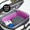 imageCool Coolers by Fit ampamp Fresh 4 Pack XL Slim Ice Packs Quick Freeze Space Saving Reusable Ice Packs for Lunch Boxes or Coolers PinkPurple 4 PK