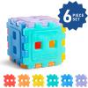 imageCool Coolers by Fit ampamp Fresh Kids Puzzle Shaped Lunch Box Ice Packs Back to School Essential Reusable Freeze Blocks for Insulated Bags and Cooler Multicolored 6PKPuzzle  6 PK