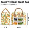 imageFit ampamp Fresh Bloomington Lunch Bag for Women  Insulated Large Lunch Box for Work with Containers LeakResistant StainResistant Zipper Closure Fruit PrintOrange Blossoms