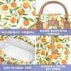 imageFit ampamp Fresh Bloomington Lunch Bag for Women  Insulated Large Lunch Box for Work with Containers LeakResistant StainResistant Zipper Closure Fruit PrintOrange Blossoms