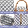 imageFit ampamp Fresh Bloomington Lunch Bag for Women  Insulated Large Lunch Box for Work with Containers LeakResistant StainResistant Zipper Closure Fruit PrintGrey Dot