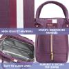 imageFit ampamp Fresh Bloomington Lunch Bag for Women  Insulated Large Lunch Box for Work with Containers LeakResistant StainResistant Zipper Closure Fruit PrintPlum Stripe