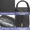 imageFit ampamp Fresh Bloomington Lunch Bag for Women  Insulated Large Lunch Box for Work with Containers LeakResistant StainResistant Zipper Closure Fruit PrintBlack