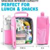 imageFit ampamp Fresh Charm Lunch Bag For Kids Thermal Insulated Lunch Box For Kids Boys ampamp Girls With Shoe Charm Slots For Personalization School Lunch Box Navy BluePink