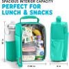 imageFit ampamp Fresh Charm Lunch Bag For Kids Thermal Insulated Lunch Box For Kids Boys ampamp Girls With Shoe Charm Slots For Personalization School Lunch Box Navy BlueTeal