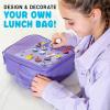 imageFit ampamp Fresh Charm Lunch Bag For Kids Thermal Insulated Lunch Box For Kids Boys ampamp Girls With Shoe Charm Slots For Personalization School Lunch Box Navy BluePurple