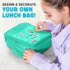 imageFit ampamp Fresh Charm Lunch Bag For Kids Thermal Insulated Lunch Box For Kids Boys ampamp Girls With Shoe Charm Slots For Personalization School Lunch Box Navy BlueTeal