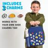 imageFit ampamp Fresh Charm Lunch Bag For Kids Thermal Insulated Lunch Box For Kids Boys ampamp Girls With Shoe Charm Slots For Personalization School Lunch Box Navy BlueNavy Blue